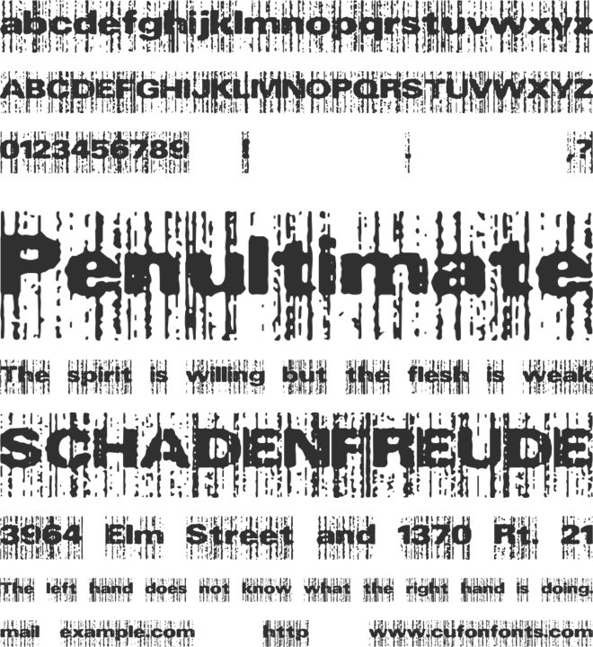 Xerox Malfunction font preview
