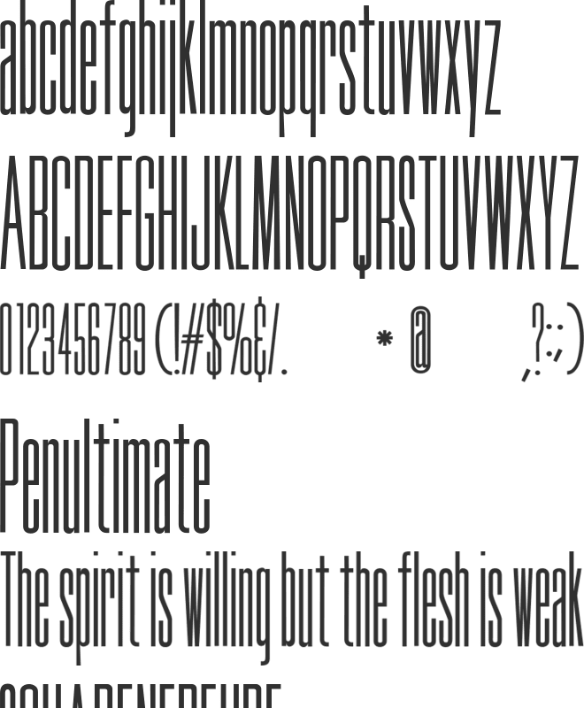TallSkinny font preview