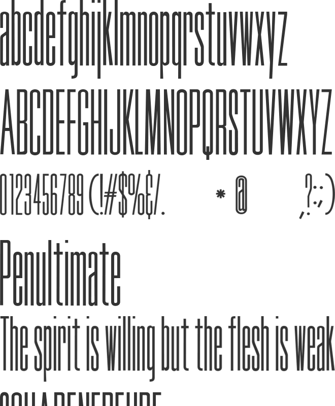 TallSkinny font preview
