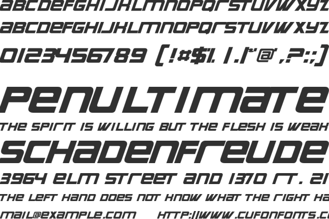 Bauer font preview