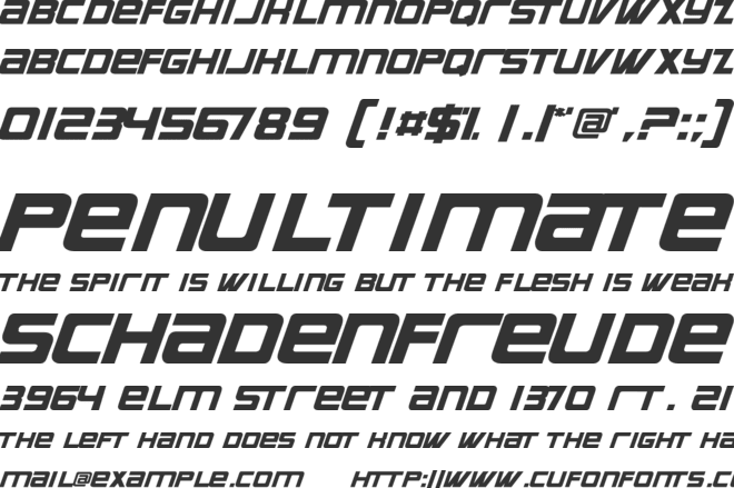 Bauer font preview