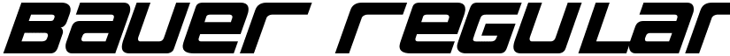 Bauer Regular font
