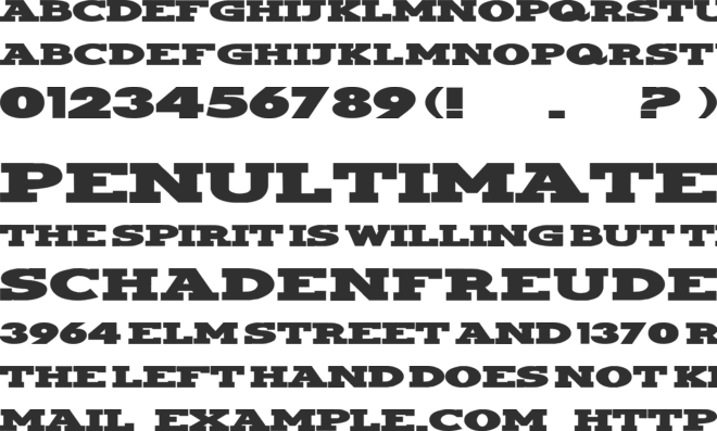 Millhouse font preview