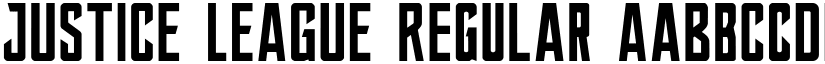 JUSTICE LEAGUE Regular font