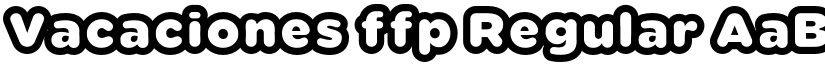 Vacaciones ffp Regular font