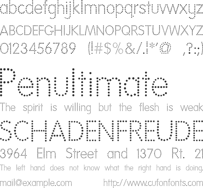 National First Font Dotted font preview