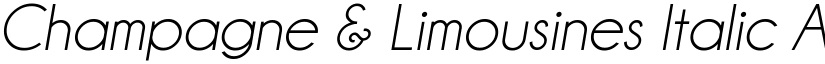 Champagne & Limousines Italic font