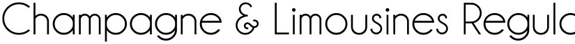 Champagne & Limousines Regular font