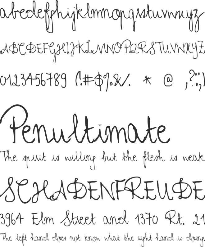 Cher Font font preview