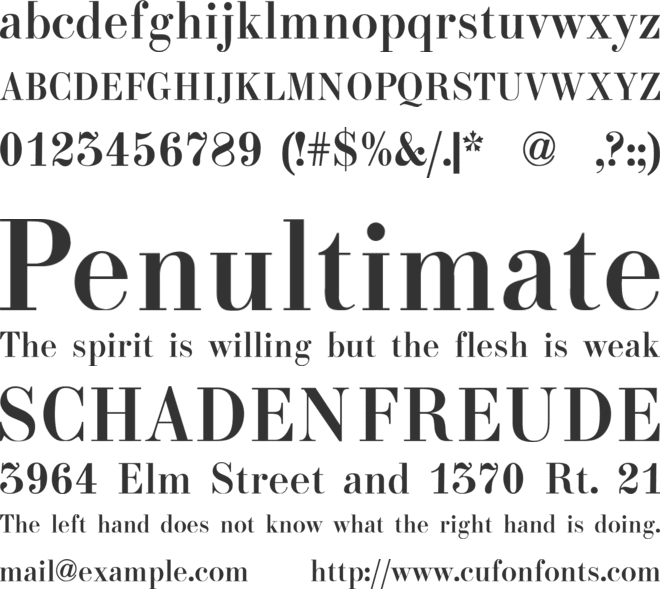 Chekhovskoy font preview