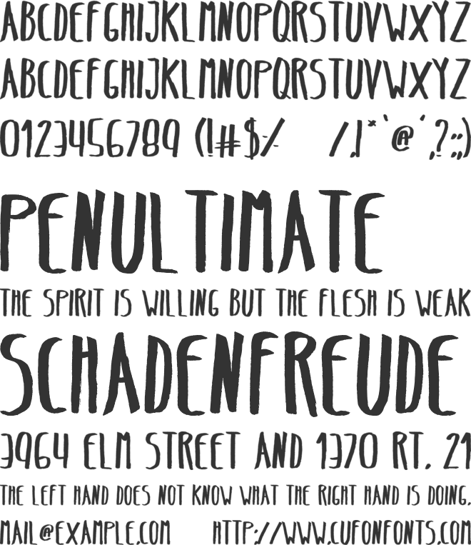 Belta font preview