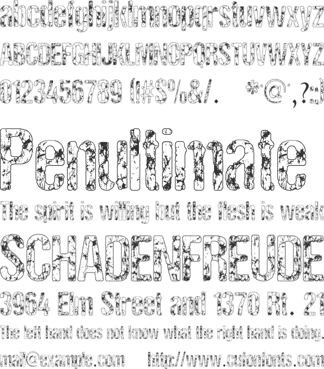 Rock Biter font preview