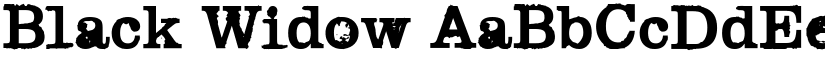 Black Widow font