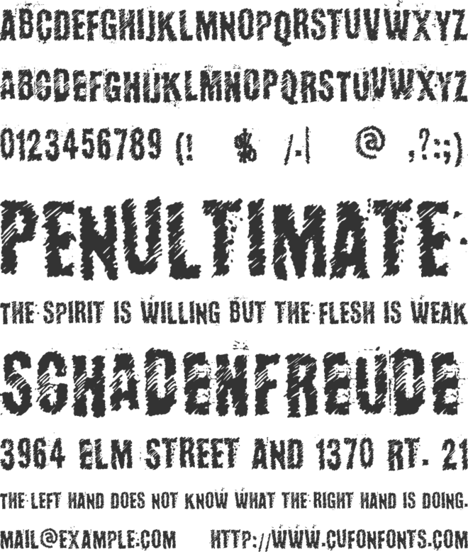 Kopanyica Strasse font preview