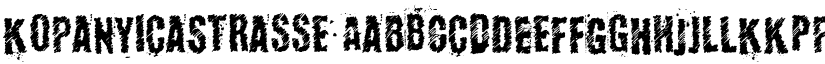 KopanyicaStrasse font