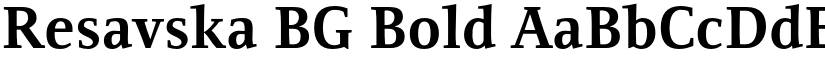 Resavska BG Bold font