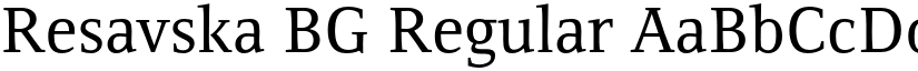 Resavska BG Regular font