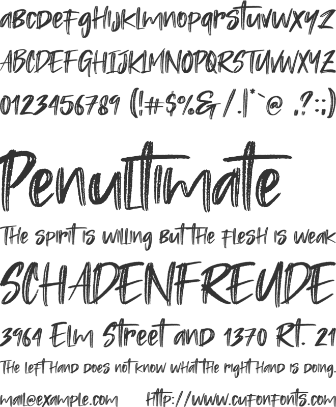 Rastazm font preview