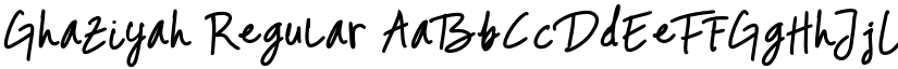 Ghaziyah Regular font