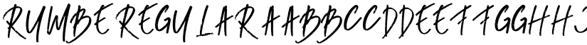 RUMBE Regular font