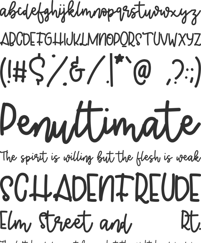 Jelly Berry font preview