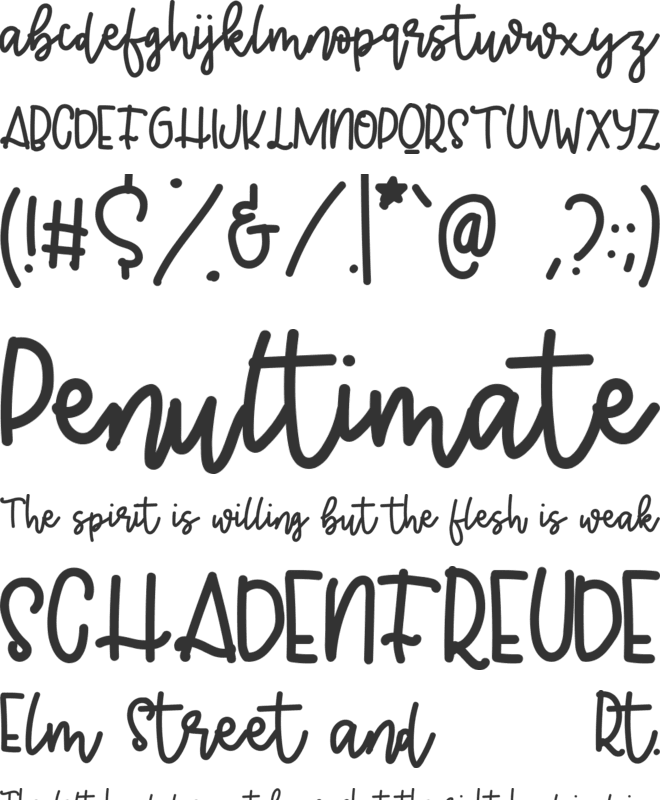 Jelly Berry font preview