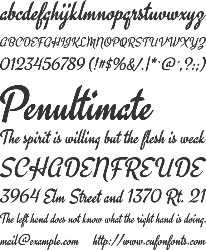 Pinocchio font preview