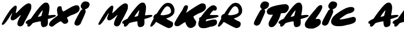 Maxi Marker Italic font