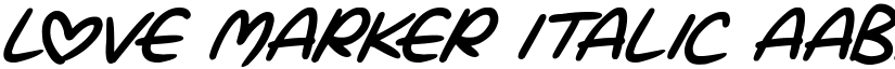 Love Marker Italic font