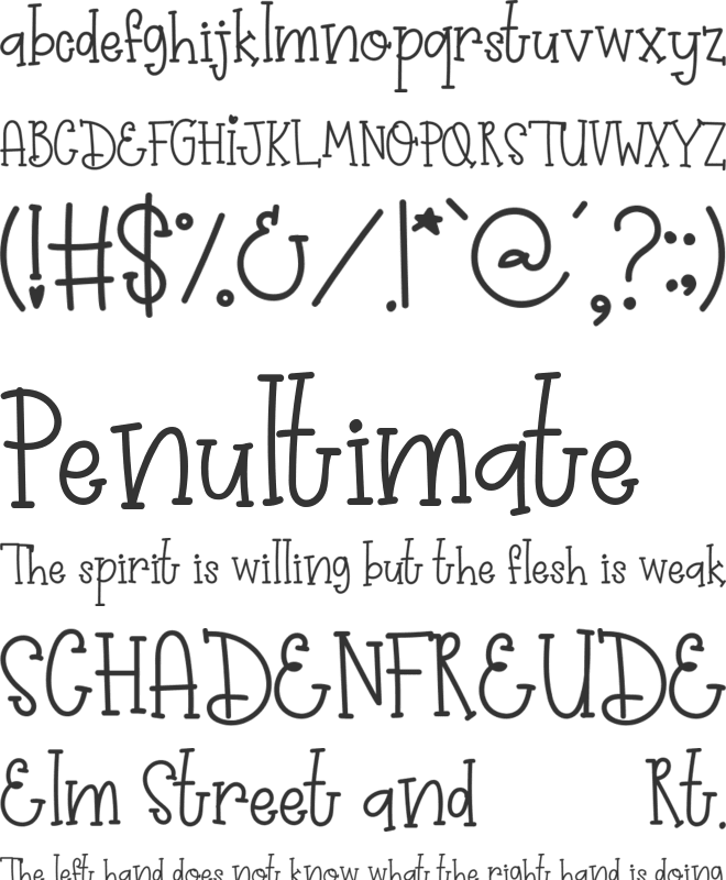Primrose font preview