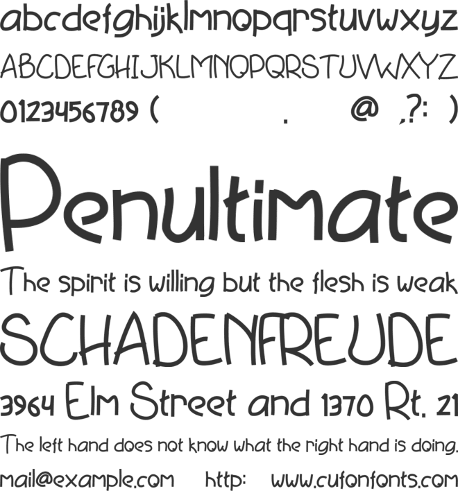 Deviato font preview