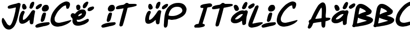 Juice it up Italic font