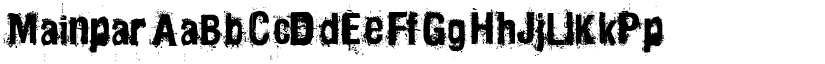 Mainpar font