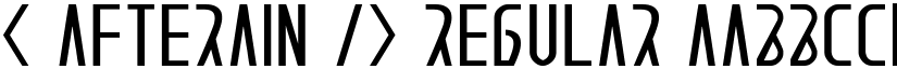 < AFTERAIN /> Regular font