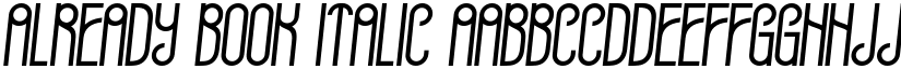 Already Book Italic font