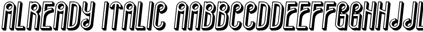 Already Italic font