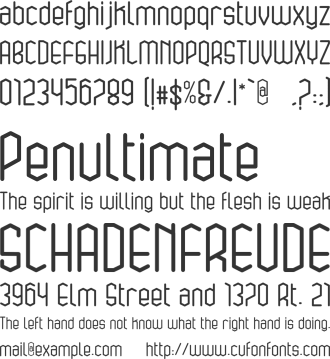 bluesquare font preview