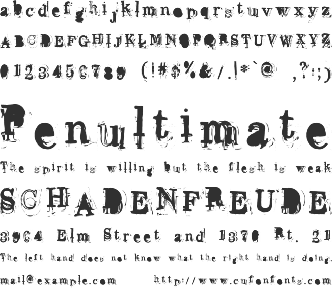 Overwork font preview