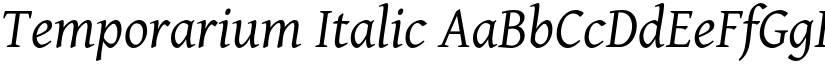 Temporarium Italic font