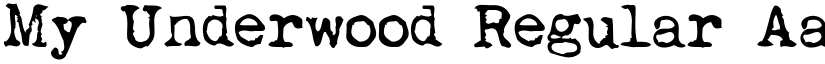 My Underwood Regular font
