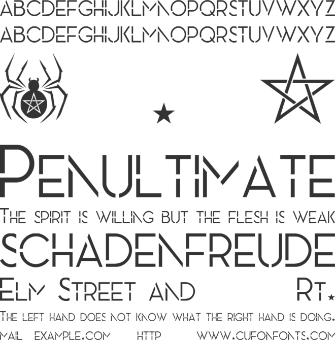 NOW YOU SEE ME font preview