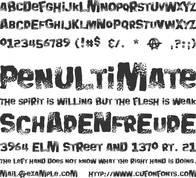 Big Bloke BB font preview