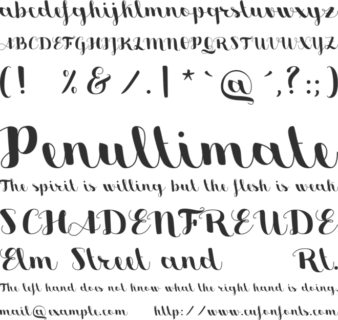 Sweetheart Script font preview