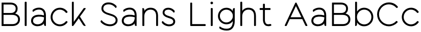 Black Sans Light font