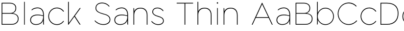Black Sans Thin font