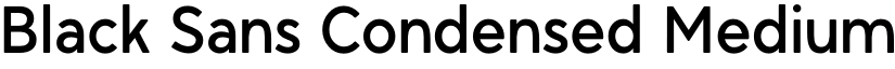 Black Sans Condensed Medium font