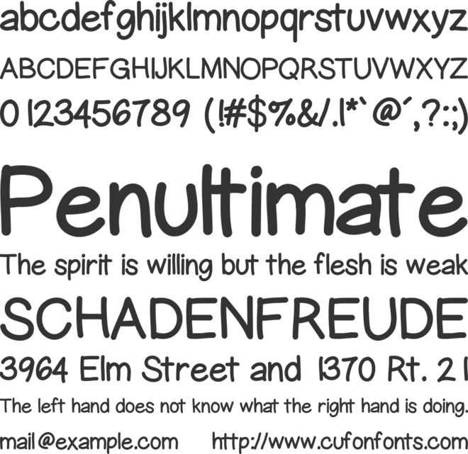 GelPenUpright font preview
