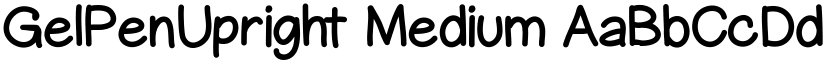 GelPenUpright Medium font