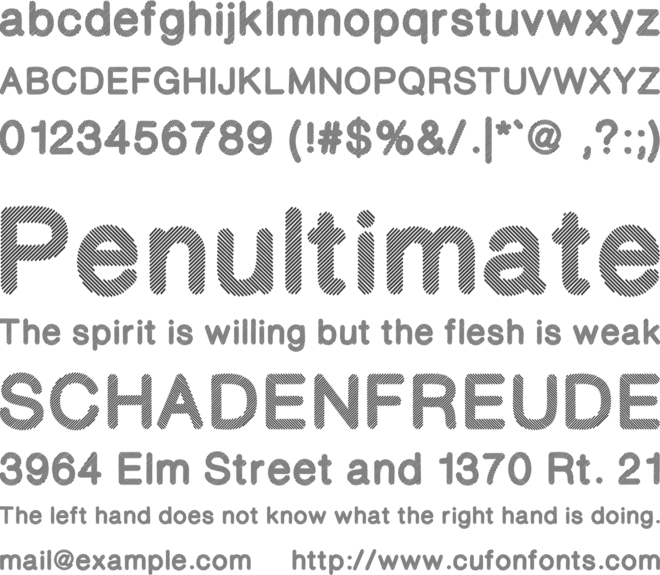 Stripy font preview