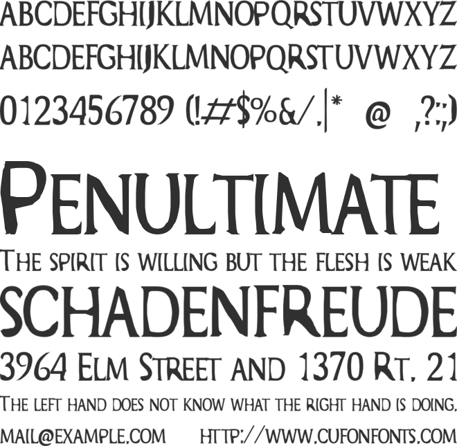 End Of Anthropocene font preview